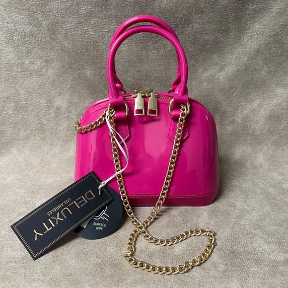 deluxity Bags Deluxity Los Angeles Pink Jelly Rubber Handbag Poshmark